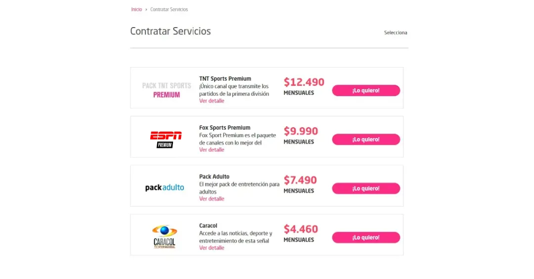 Selecciona el canal de tu preferencia